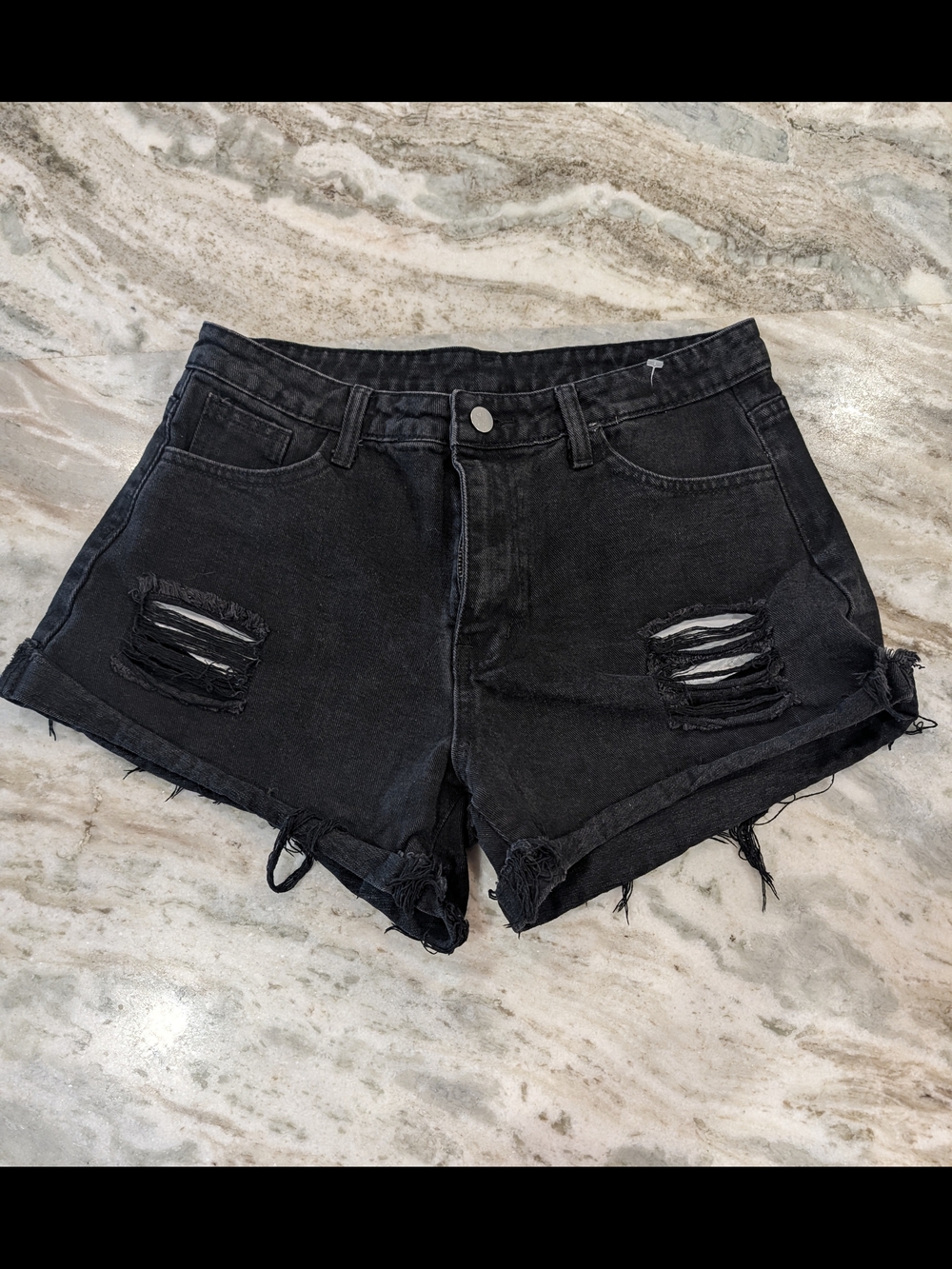 SHEIN Cutoff Denim Shorts